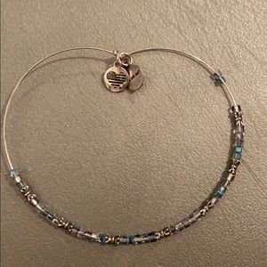 Alex and Ani bracelet with a Pandora charm
